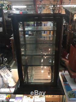 Large Antique Victorian 5 Tier Mirror-glass-wood Display Case 36 Tall X 24