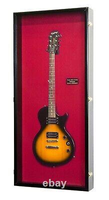 Large Electric / Bass / Fender Guitar Display Case Cabinet Rack Holder 50x22x5