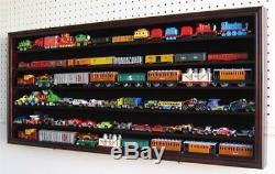 Large HO Scale Train Hot Wheels Display Case Rack Cabinet Wall Shadow Box