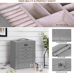 Large Jewelry Box 6 Tier Jewelry Organizer Box Display Storage Case Holder with