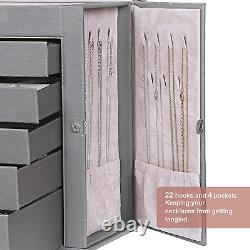 Large Jewelry Box 6 Tier Jewelry Organizer Box Display Storage Case Holder with