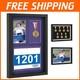Large Medal Display Frame For Marathon Winners 7 Medal Shadow Box Keepsake