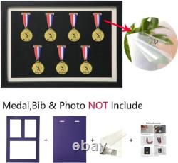 Large Medal Display Frame for Marathon Winners 7 Medal Shadow Box Keepsake