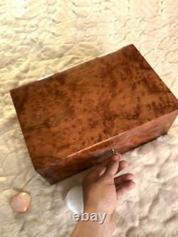 Large Moroccan Jewelry Box with Lock, Luxury Thuja Wood Design, Gift Idea, Gift Box