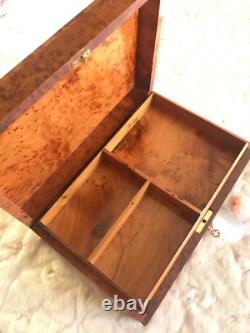 Large Moroccan Jewelry Box with Lock, Luxury Thuja Wood Design, Gift Idea, Gift Box