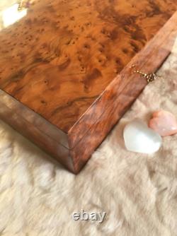 Large Moroccan Jewelry Box with Lock, Luxury Thuja Wood Design, Gift Idea, Gift Box