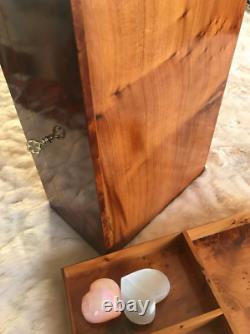 Large Moroccan Jewelry Box with Lock, Luxury Thuja Wood Design, Gift Idea, Gift Box