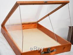 Large Portable Cherry Wood Counter Top Display Case FREE Delivery PL2087