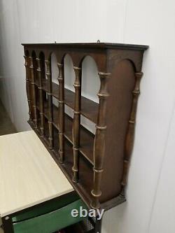 Large Wall Display Case Shadow Box Cabinet for collectibles Vintage Wood