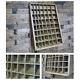 Large Wall Mounted Wooden Pigeon Hole Storage Display 56 Compartments Shelf Unit
