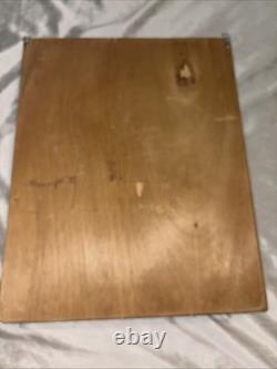 Large Wood Display Case withPlastic Sliding Door Collectible Curio Cabinet Trinket