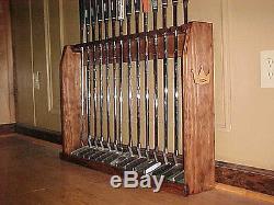 Large Wood Floor Display Rack Case for 14 Rare Scotty Cameron Putters Golf Clubs