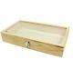 Large Wood Watch Box Glass Top Jewelry Ring Display Wooden Organizer Case New