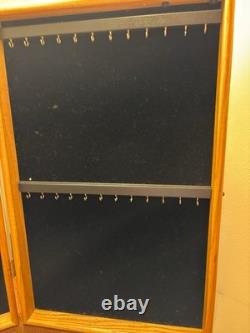 Large Wooden Jewelry Display Case by Showcases To Go Double Panel Hanging