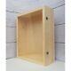 Large Extra Deep Shadow Box Display Case With Glass Door, Wood Memory Box 20x16