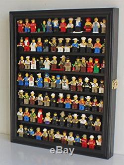 Lego Minifigures Display Case Wall Thimble Cabinet Shadow Box, Solid Wood