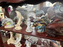 Lenox Treasury Of 15 Dolphins Complete Collection & Wood Display Case Rare