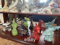 Lenox Treasury Of 15 Dolphins Complete Collection & Wood Display Case Rare