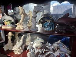 Lenox Treasury Of 15 Dolphins Complete Collection & Wood Display Case Rare