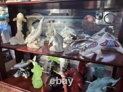 Lenox Treasury Of 15 Dolphins Complete Collection & Wood Display Case Rare