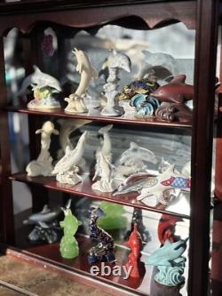 Lenox Treasury Of 15 Dolphins Complete Collection & Wood Display Case Rare