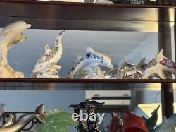 Lenox Treasury Of 15 Dolphins Complete Collection & Wood Display Case Rare