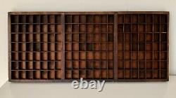 Letterpress Type Case Vintage Print Tray Wood Printers Drawer Curios Display