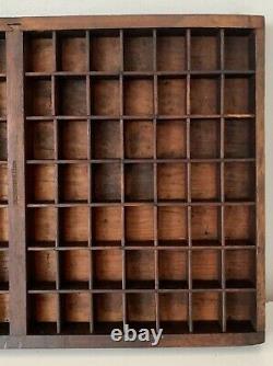 Letterpress Type Case Vintage Print Tray Wood Printers Drawer Curios Display