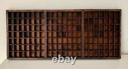 Letterpress Type Case Vintage Print Tray Wood Printers Drawer Curios Display