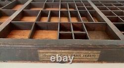 Letterpress Type Case Vintage Printers Tray Wood Drawer Curios Display