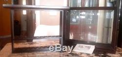 Levenger Dark Cherry Wood Finish & Glass 20 Pen Display Case In Very Nice Cond