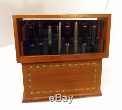 Levenger Well-read Life Wood 16 Pen Holder Storage Display Case Desk Accessory