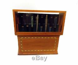 Levenger Well-read Life Wood 16 Pen Holder Storage Display Case Desk Accessory