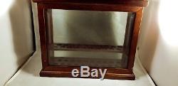 Levenger Wooden/Glass Pen Display Case Includes x 2 Fountain Pens