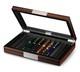 Lifomenz Co 10 Slot Wood Pen Box With Glass Lid Display Case