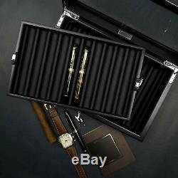 Lifomenz Co Pen Display Box Ebony Wood Pen Display Case, Fountain Pen Storage Box