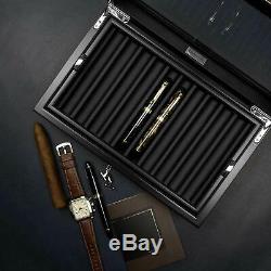 Lifomenz Co Pen Display Box Ebony Wood Pen Display Case, Fountain Pen Storage Pen