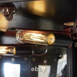 Lighted Curio Cabinet Display Case Antique Collectibles Wine Bar Glass Storage