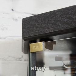 Lighted Curio Cabinet Display Case Antique Collectibles Wine Bar Glass Storage