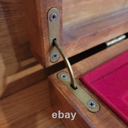 Lighter Collectors Case Wood Display Plastic Lid 17 Compartment Insert 22 X 10.5