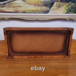 Lighter Collectors Case Wood Display Plastic Lid 17 Compartment Insert 22 X 10.5