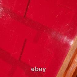 Lighter Collectors Case Wood Display Plastic Lid 17 Compartment Insert 22 X 10.5