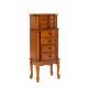 Linon Home Jewelry Armoire 16.5 5-drawers Top-lid Mirror Durable Wood In Oak
