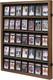 Lockable 35-card Display Case For Sports Cards Uv Protection Acrylic, Walnut