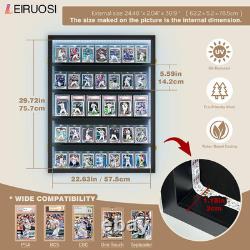 Lockable 5-Tier Baseball Card Display Case with UV Protection