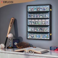 Lockable 5-Tier Baseball Card Display Case with UV Protection