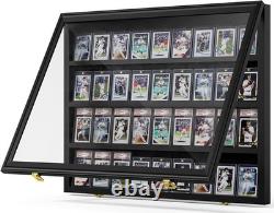 Lockable Baseball Card Display Case 36 Graded Cards