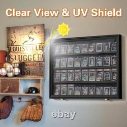 Lockable Baseball Card Display Case 36 Graded Cards