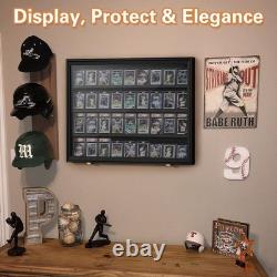 Lockable Baseball Card Display Case 36 Graded Cards