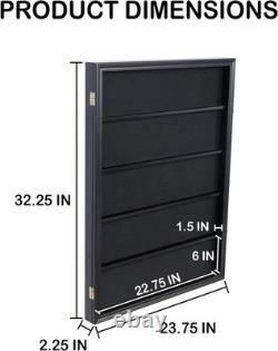 Lockable Sports Card Display Case Black Finish